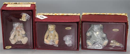 Three boxed Steiff Collection teddy bears
